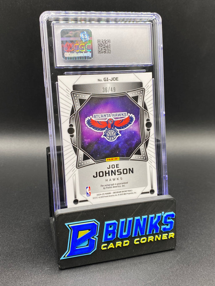 2024-25 Joe Johnson Electric Etch Purple Flood Auto 36/49 CGC 9/10