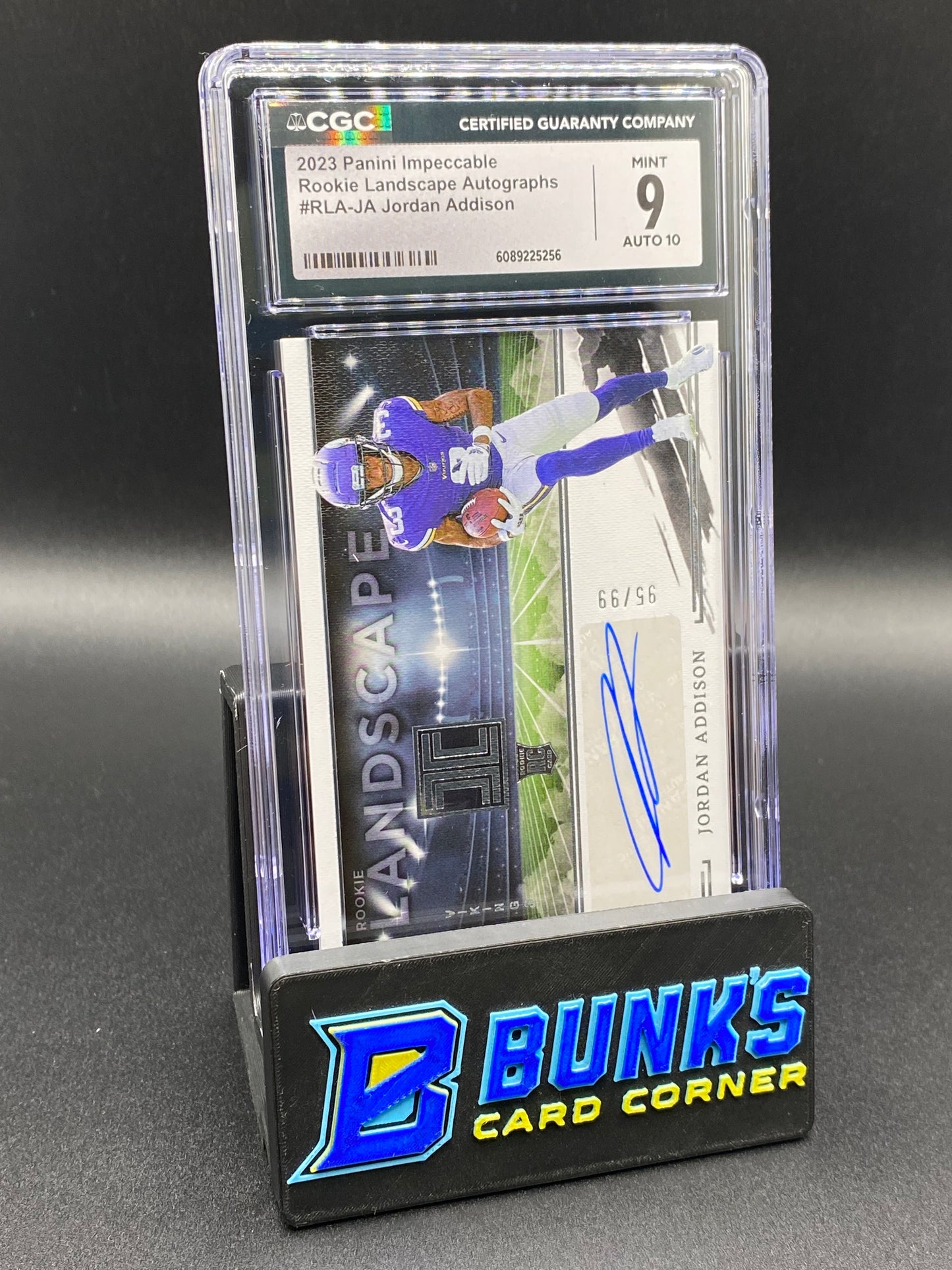 2023 Jordan Addison Rookie Landscape Auto 95/99 Rc CGC 9/10