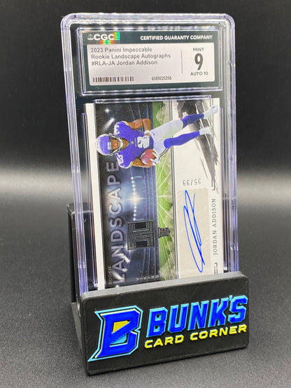 2023 Jordan Addison Rookie Landscape Auto 95/99 Rc CGC 9/10