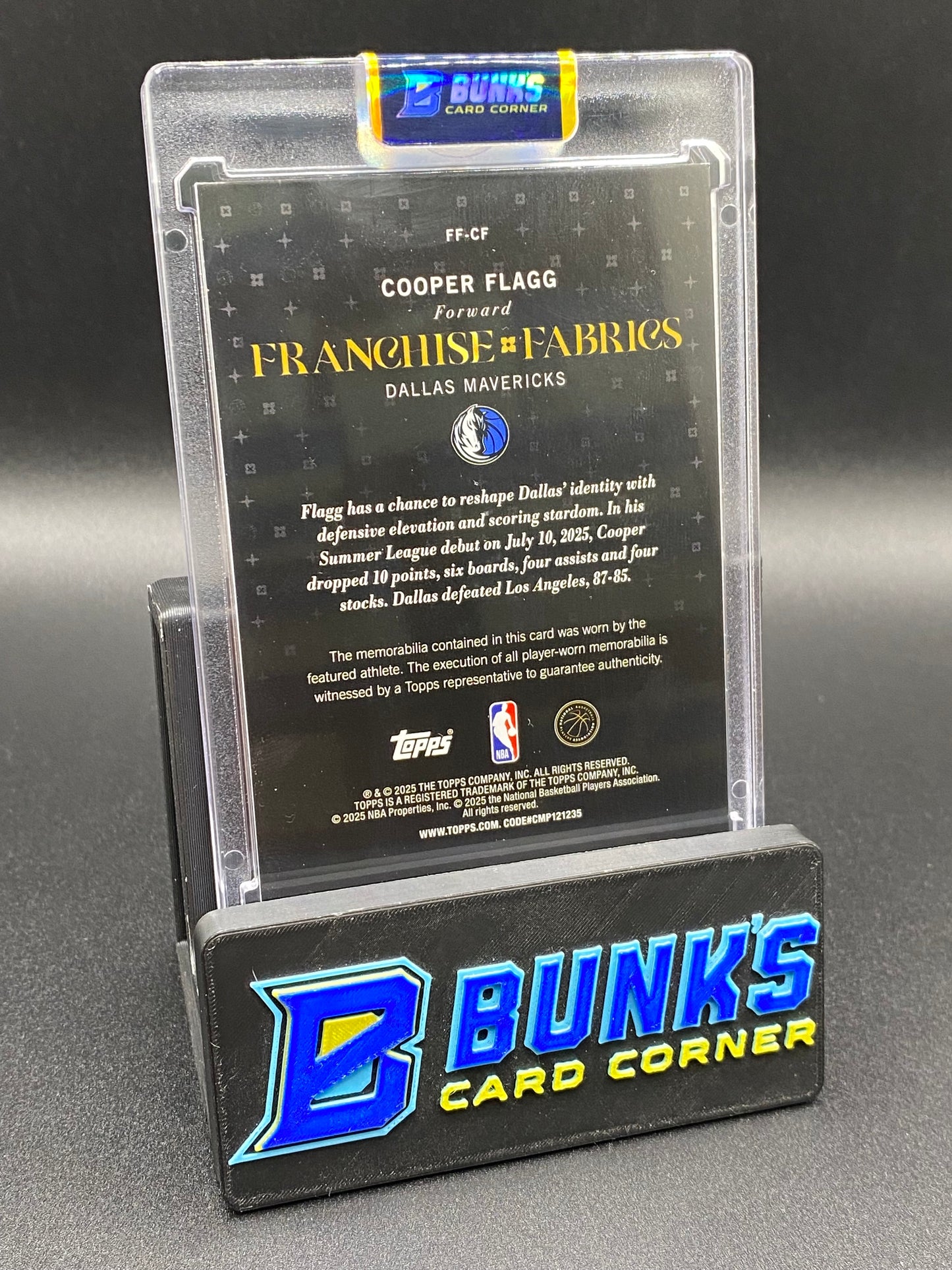 2025 Cooper Flagg Rc Franchise Fabrics