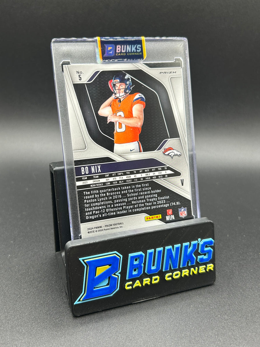 2024 Bo Nix Panini Prizm Silver Rookie Variation Rc