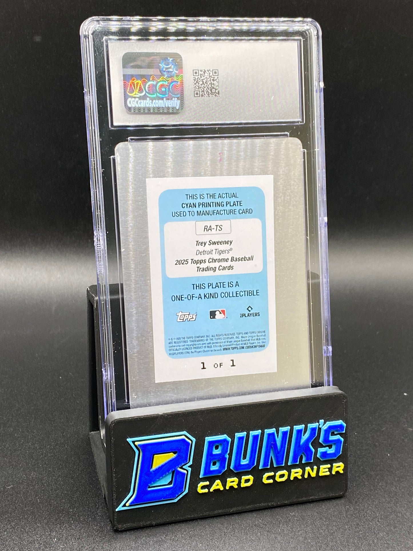 2025 Trey Sweeney Cyan Printing Plate Auto Rc CGC Auto 10