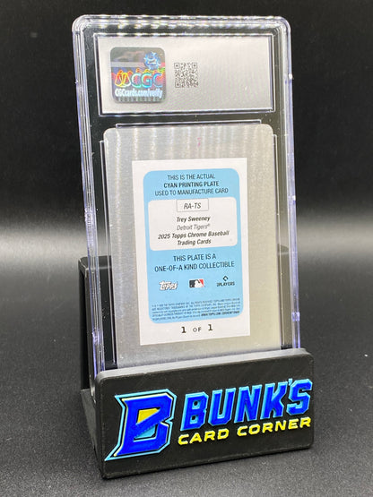 2025 Trey Sweeney Cyan Printing Plate Auto Rc CGC Auto 10