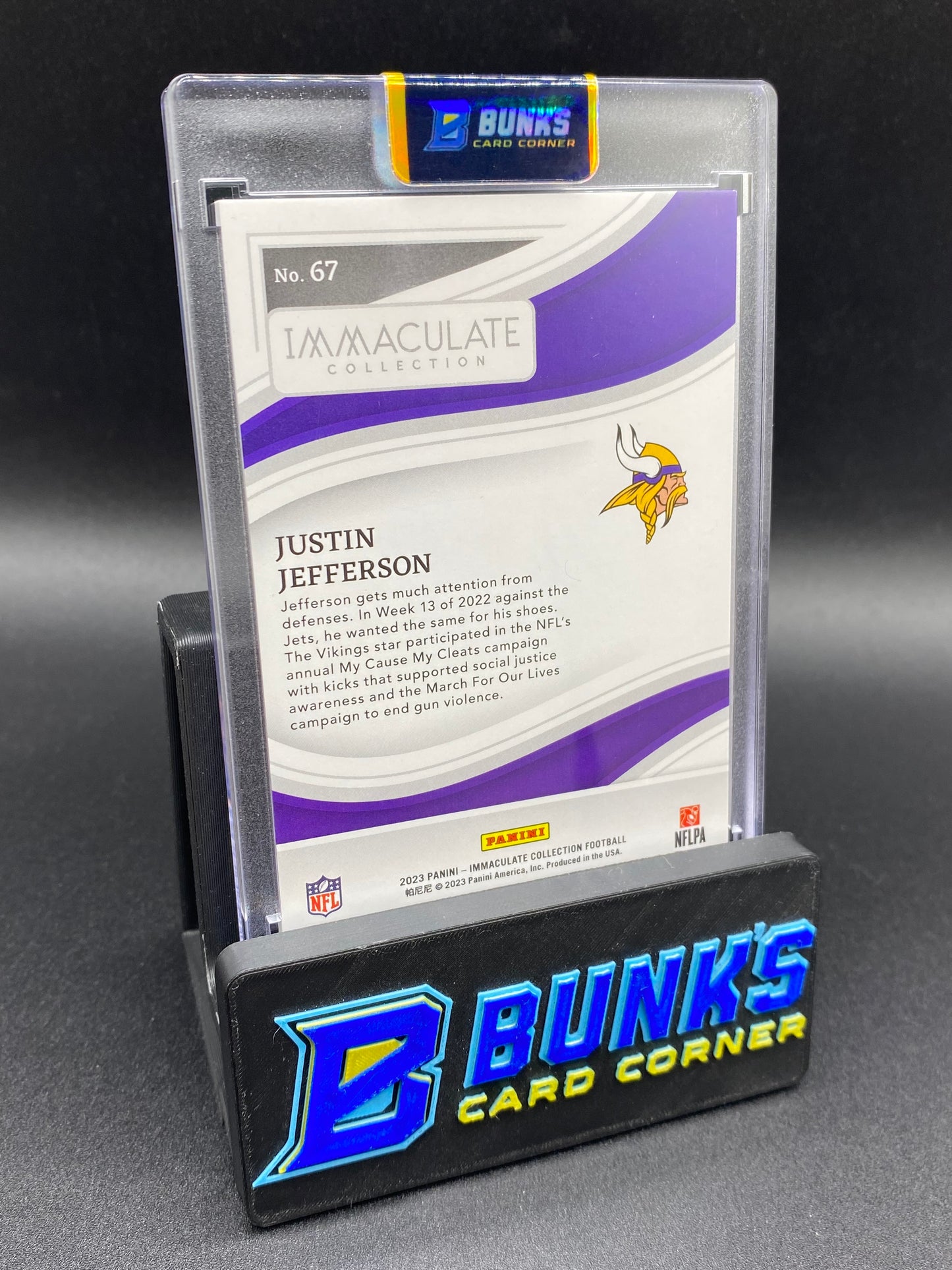 2023 Justin Jefferson Immaculate Collection 55/99 Cleats