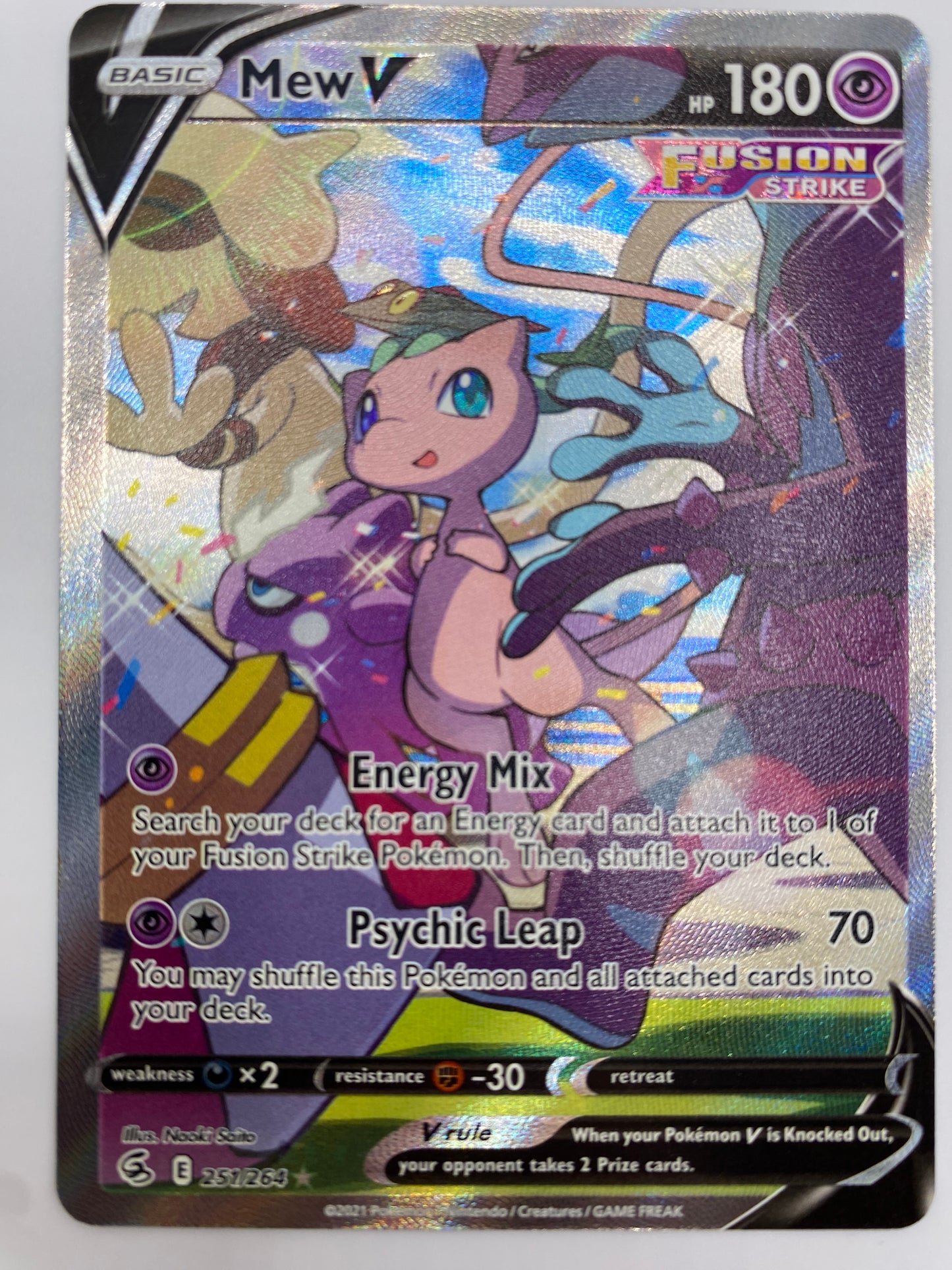 Mew V Alt Art Fusion Strike NM