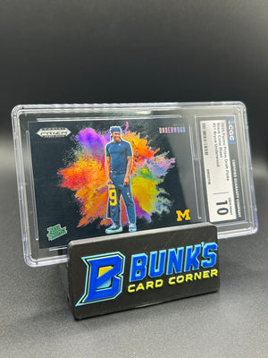 2025 Bryce Underwood Panini Prizm Draft Picks Black Color Blast Case Hit CGC 10