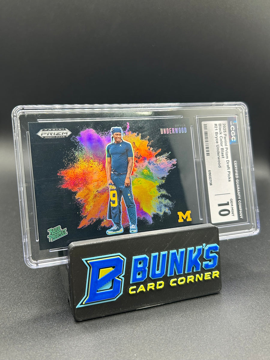 2025 Bryce Underwood Panini Prizm Draft Picks Black Color Blast Case Hit CGC 10