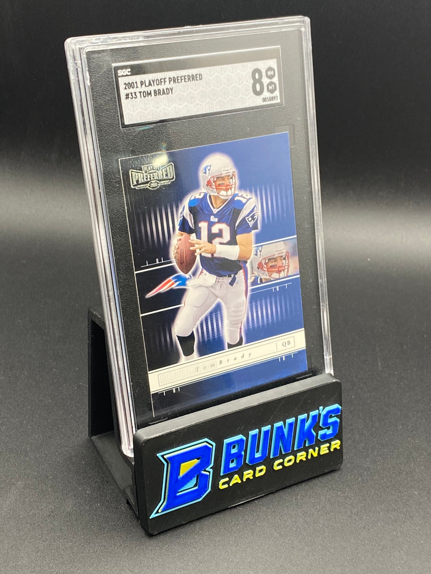 2001 Tom Brady Playoff Preferred Second Year SGC 8