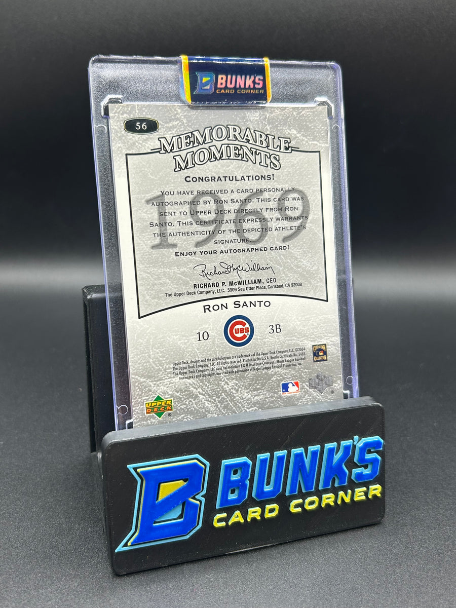 2004 Ron Santo Upper Deck Legends Memorable Moments On-Card Auto-Blue