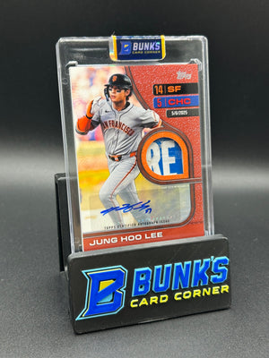 2025 Jung Hoo Lee Topps Game Used Base 5/6/25 VS Cubs Auto 1/5