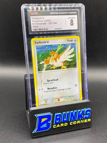 Farfetch'd Holo Ex Emerald CGC 8