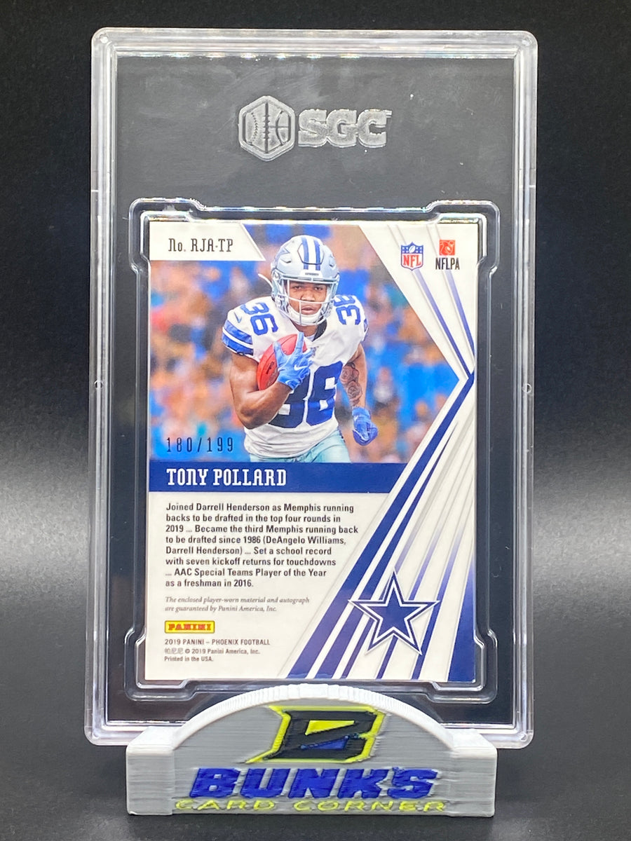 2019 Tony Pollard AUTOGRAPHED Rookie Jersey Orange 180/199
