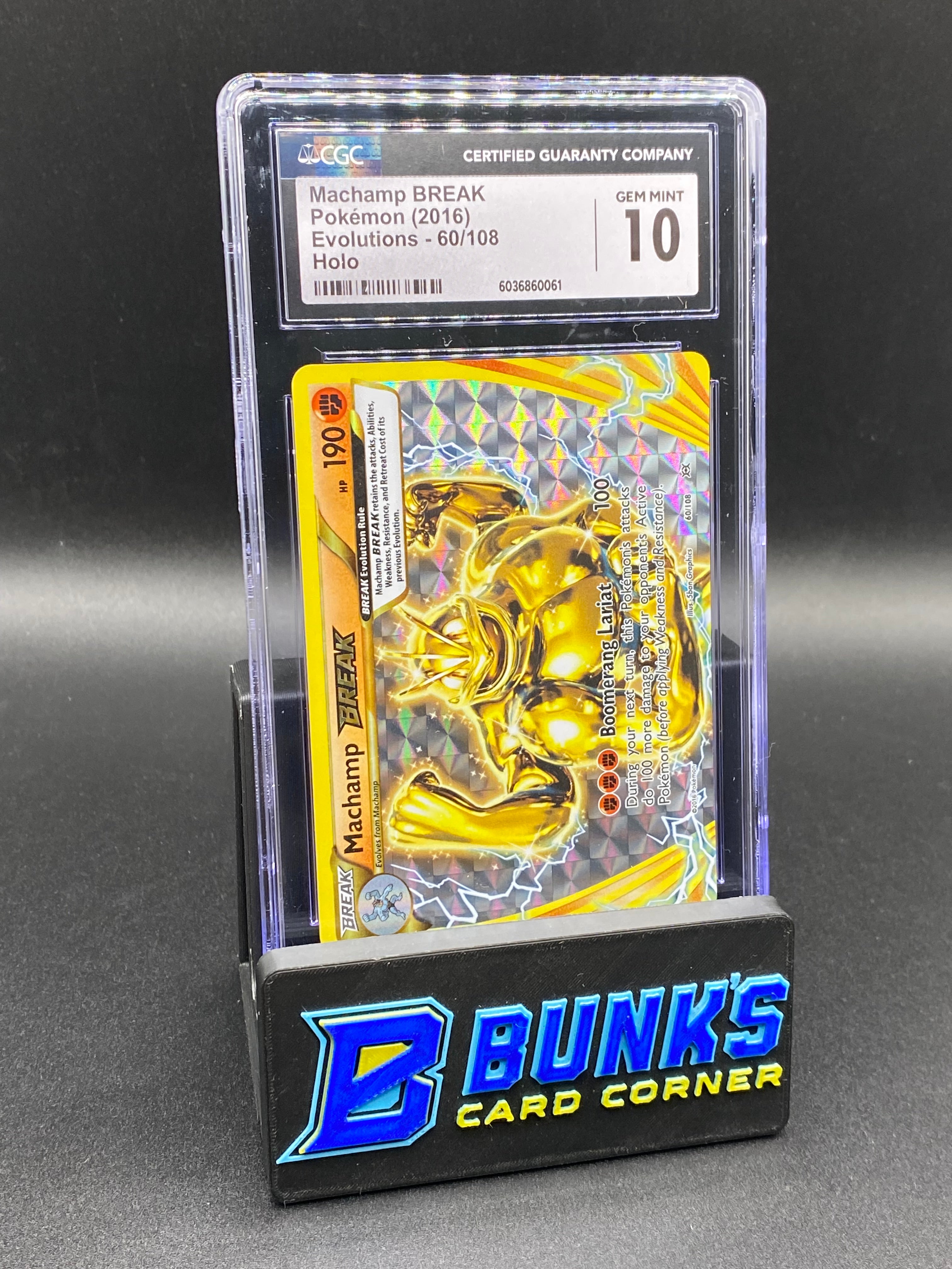 Machamp Break Holo Evolutions CGC 10 – Bunk's Card Corner
