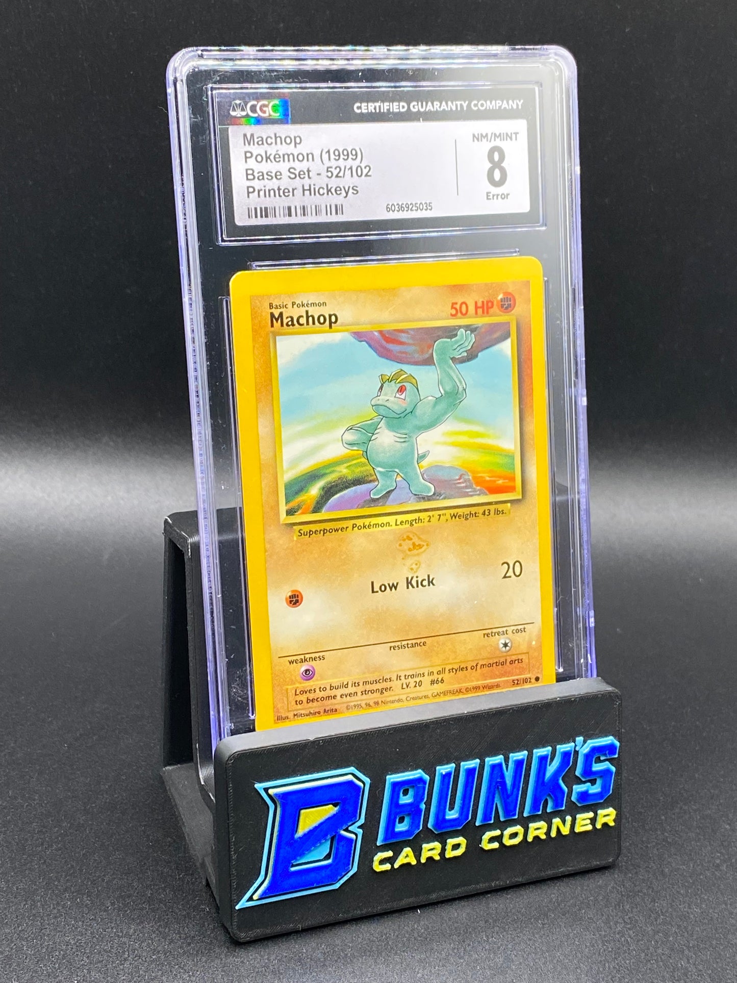 Machop Printer Hickeys Error Base Set CGC 8