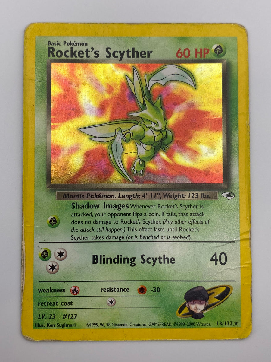 Rocket's Scyther Holo Gym Heroes DMG