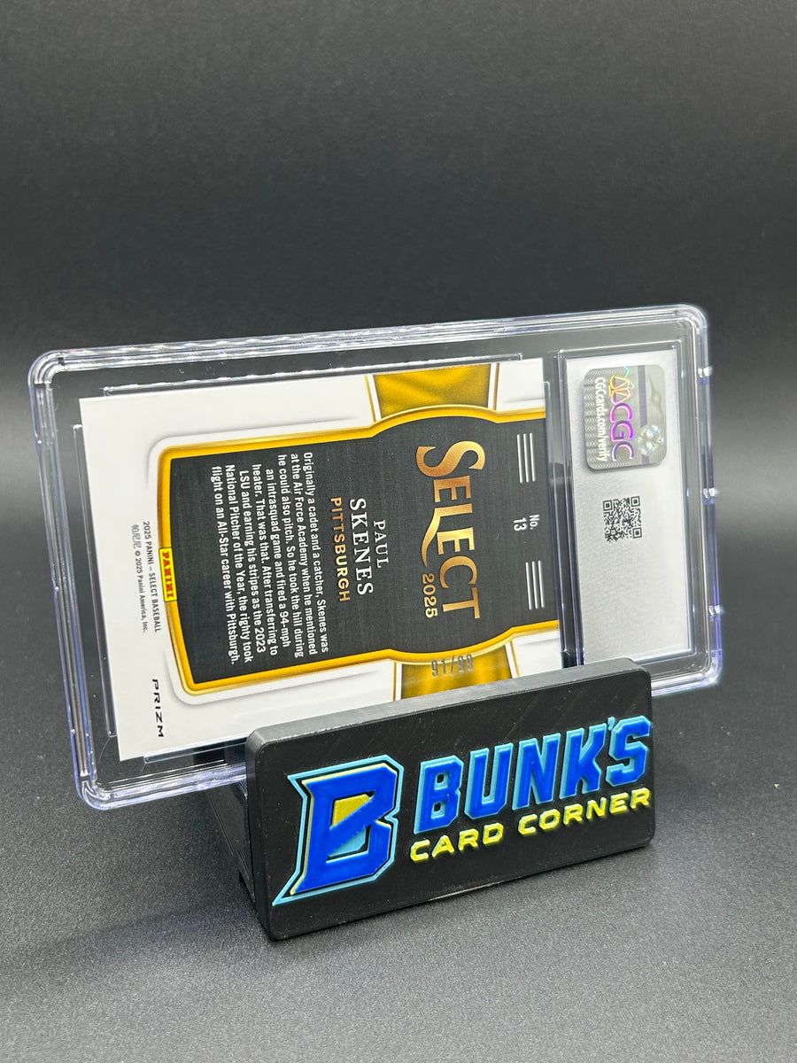 2025 Paul Skenes Panini Select Global Icons Red 91/99 CGC 10