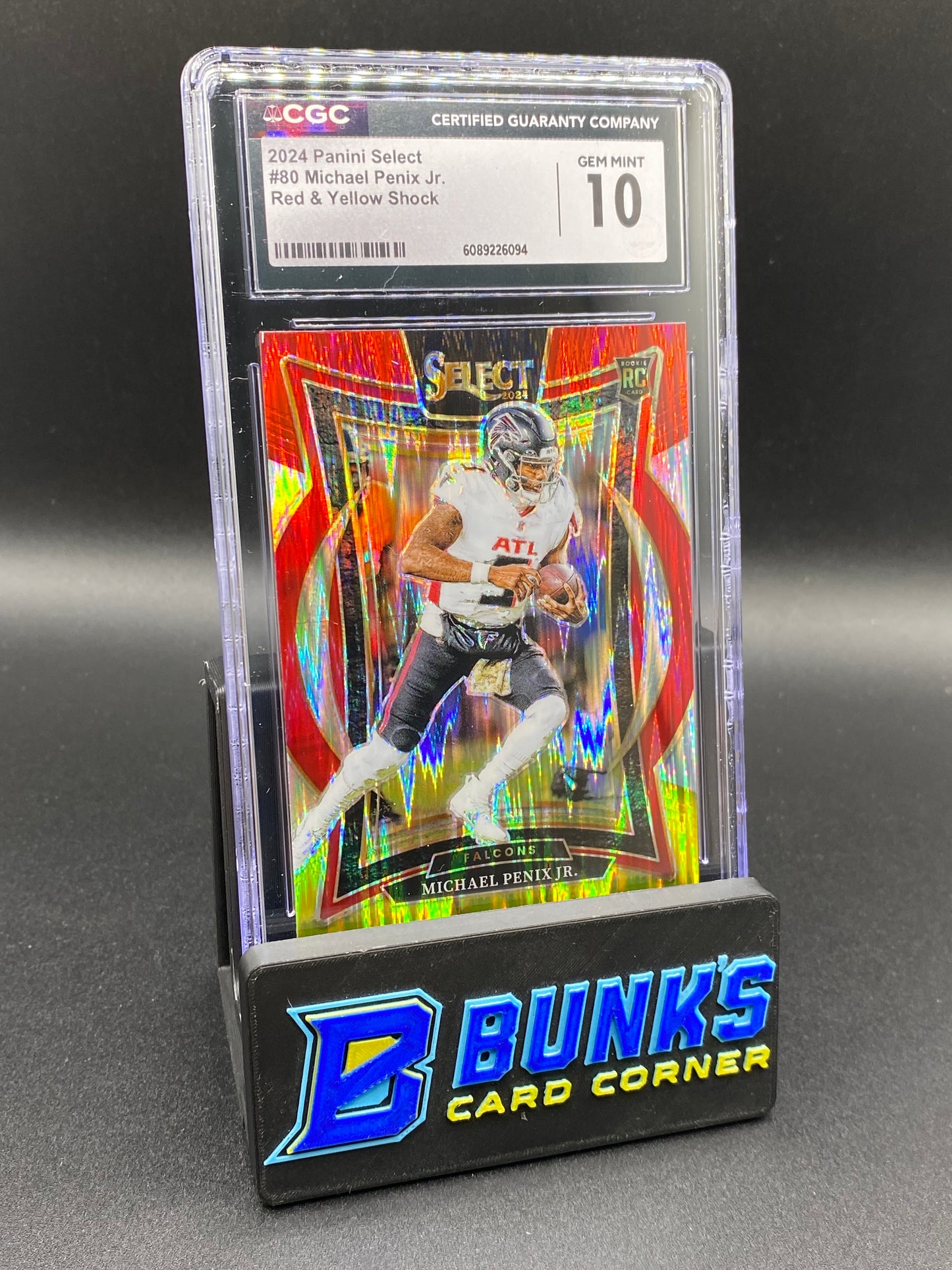 2024 Michael Penix Jr. Red & Yellow Shock CGC  10