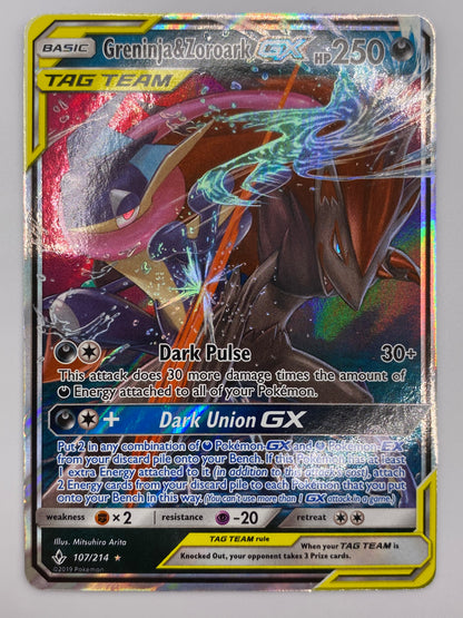Greninja & Zoroark Gx Tag Team Unbroken Bonds LP