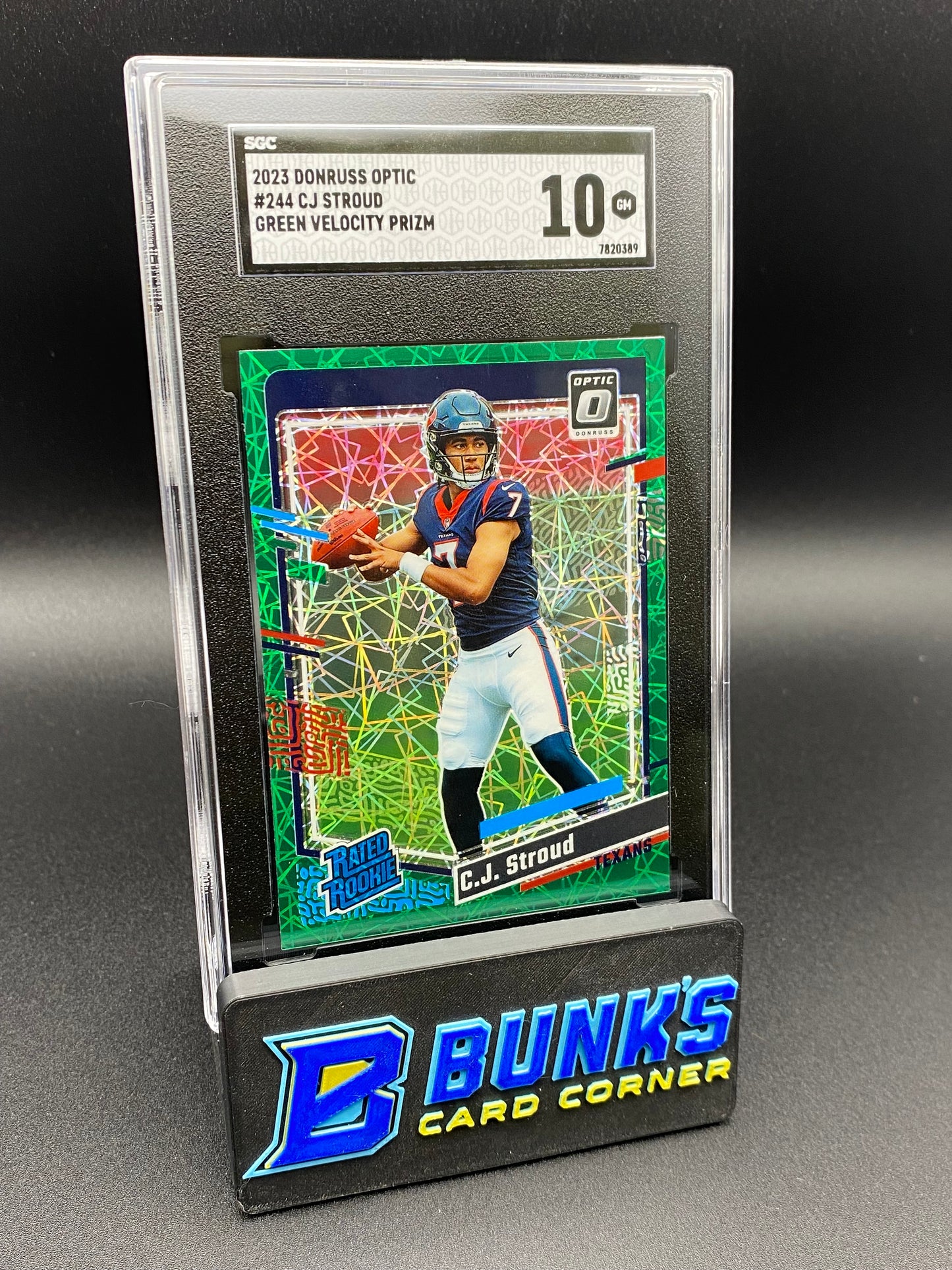 2023 CJ Stroud Green Velocity Prizm Rc SGC 10