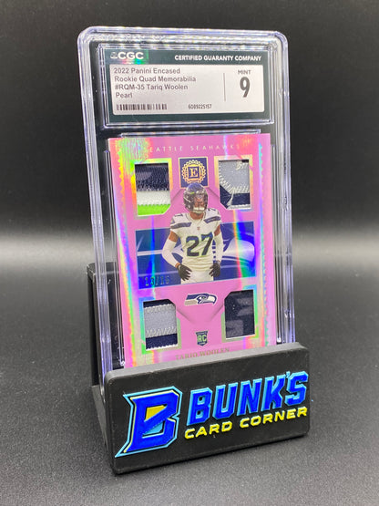 2022 Tariq Woolen Pearl Rc Quad Patch 13/15 CGC 9