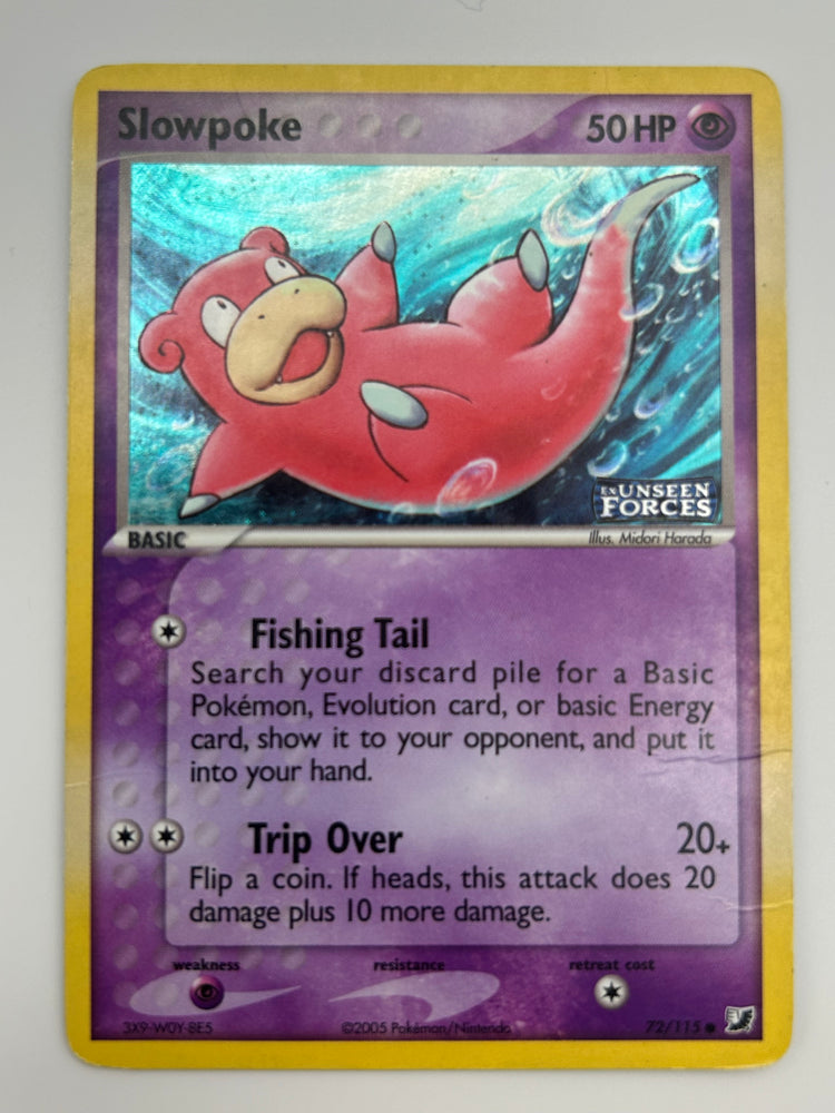 Slowpoke Reverse Holo Unseen Forces HP