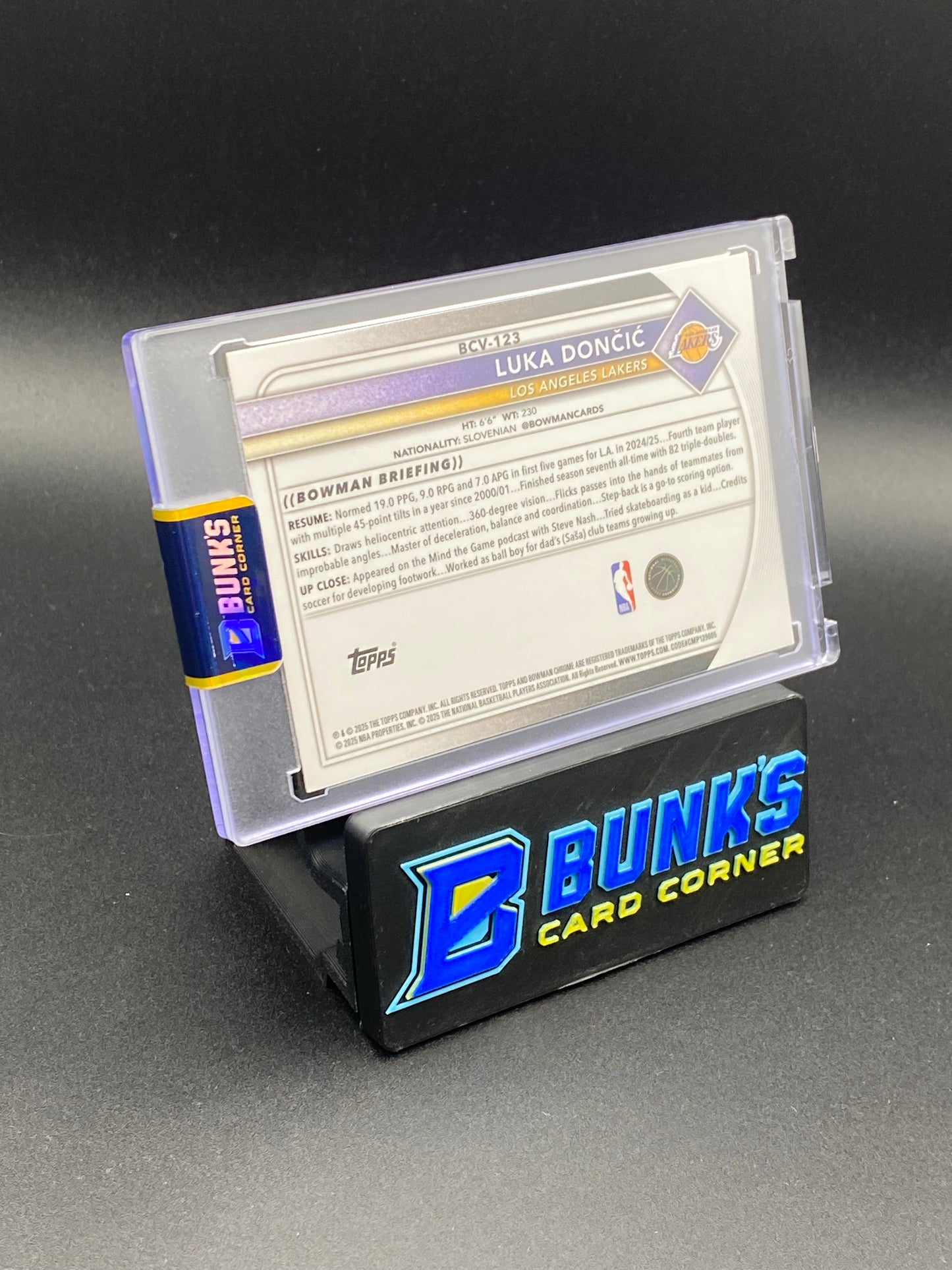 2025 Luka Doncic Topps Chrome 61/75 Yellow Mojo Ref.