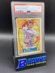 2021 Shohei Ohtani Miss label SP Team Script PSA 9