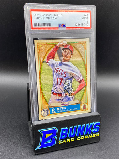 2021 Shohei Ohtani Miss label SP Team Script PSA 9