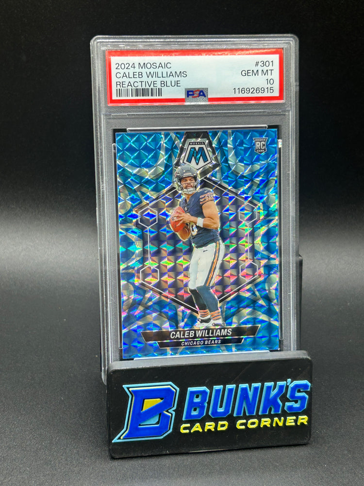 2024 Caleb Williams Reactive Blue Mosaic PSA 10 RC