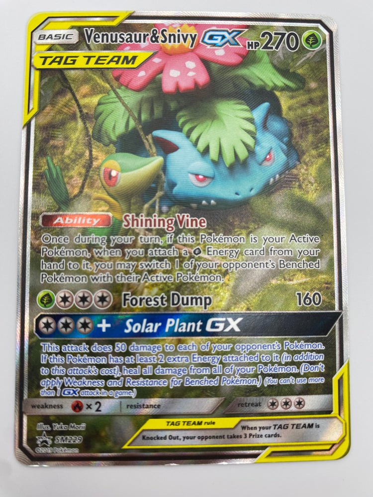 Venusaur & Snivy GX Tag Team Promo NM