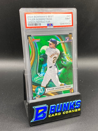 2024 Tyler Soderstrom Green Ref.  23/99 PSA 9 Rc