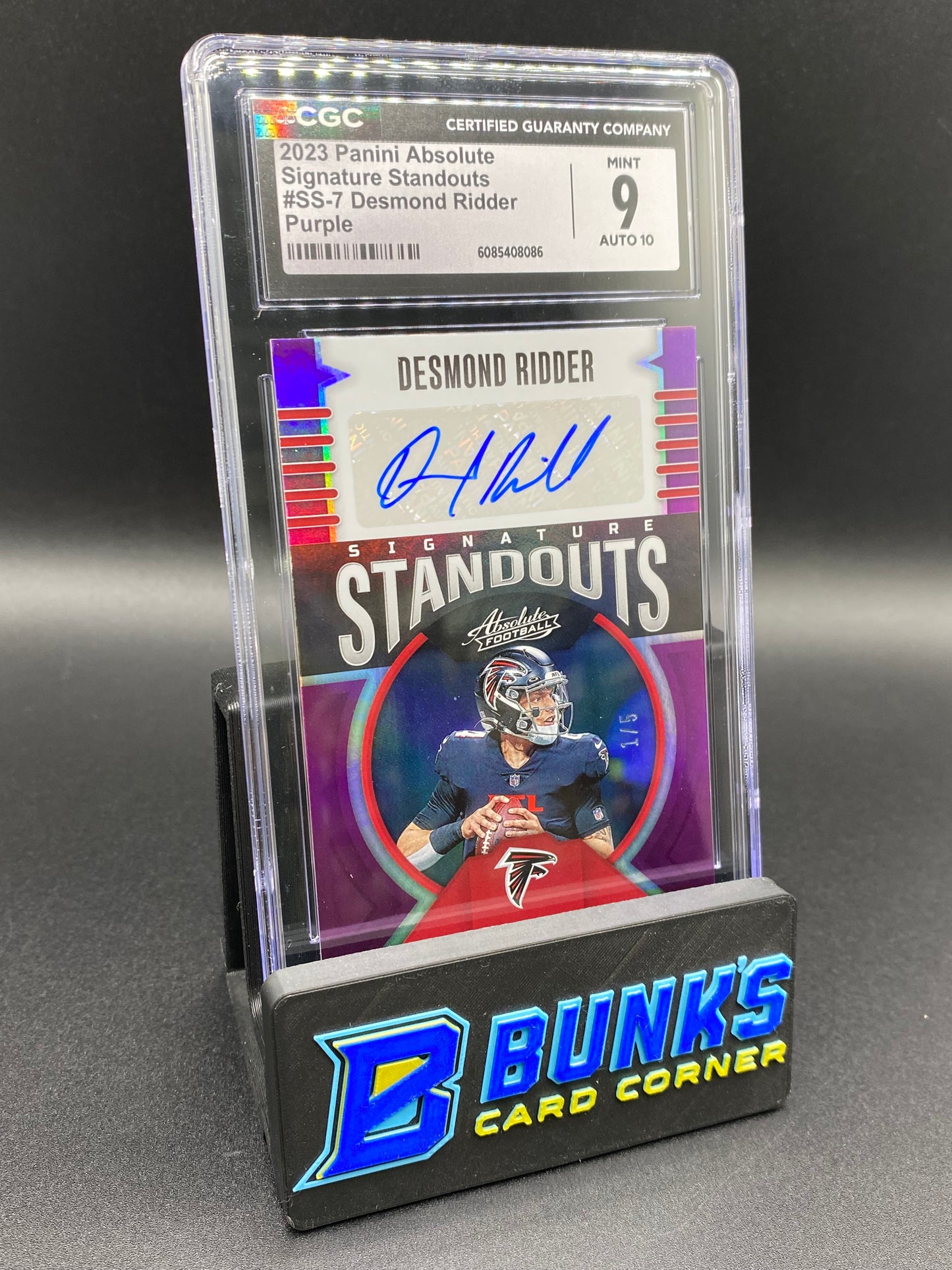 2023 Desmond Ridder Purple Auto 1/5 CGC 9/10