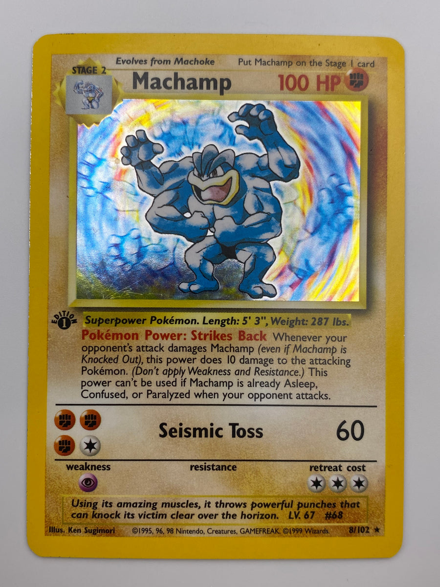 Machamp Holo 1st Edition Base Set LP
