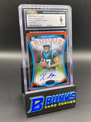 2024 Xavier Legette Red Etch Auto Rc CGC 9/10 9/25