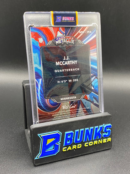 2023 JJ McCarthy American Metallix Rookie 1/1 Auto