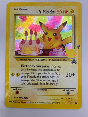 Birthday Pikachu Promo NM