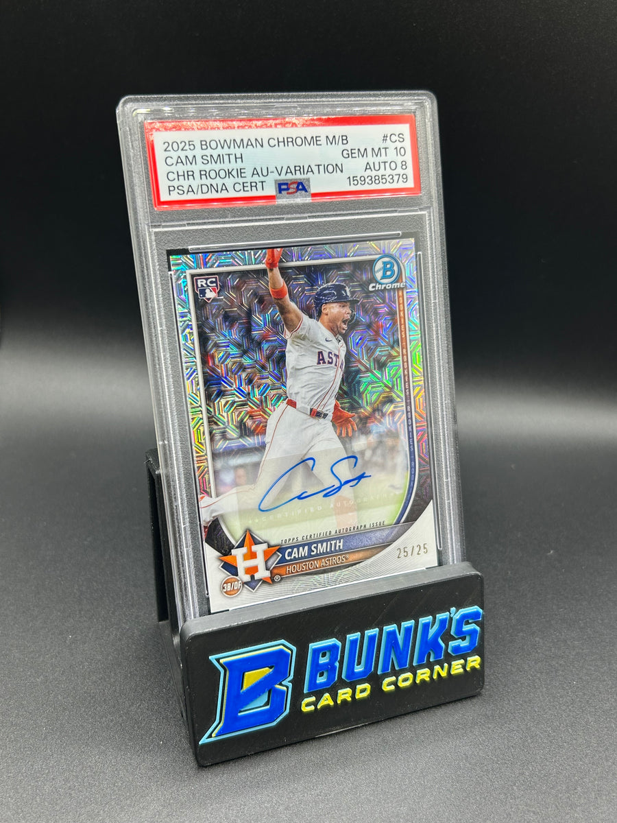 2025 Cam Smith Bowman Chrome Rookie Auto-Variation 25/25 Bookend PSA 10/8
