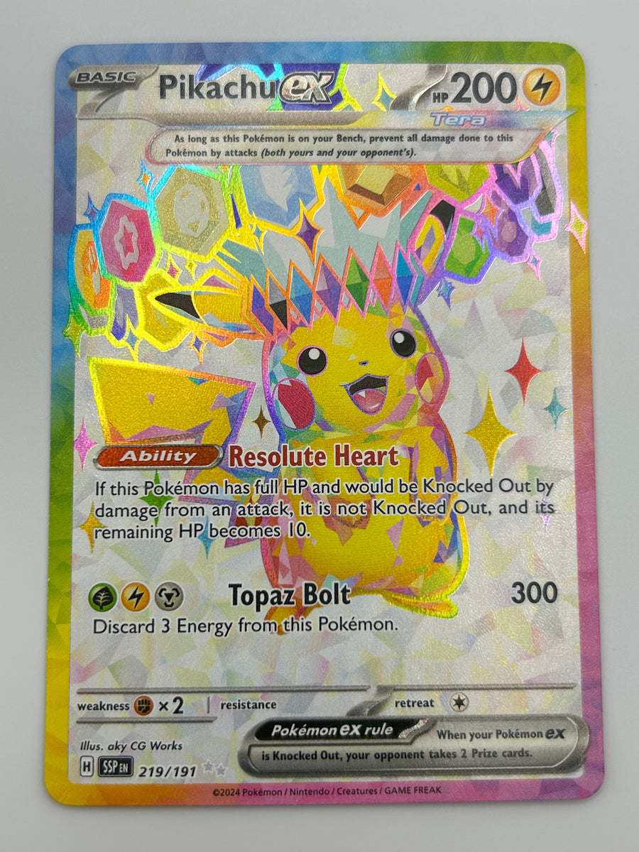 Pikachu Ex Full Art Surging Sparks NM