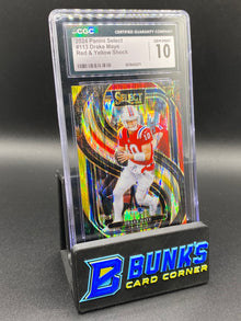 2024 Drake Maye Red & Yellow Shock CGC 10 Rc
