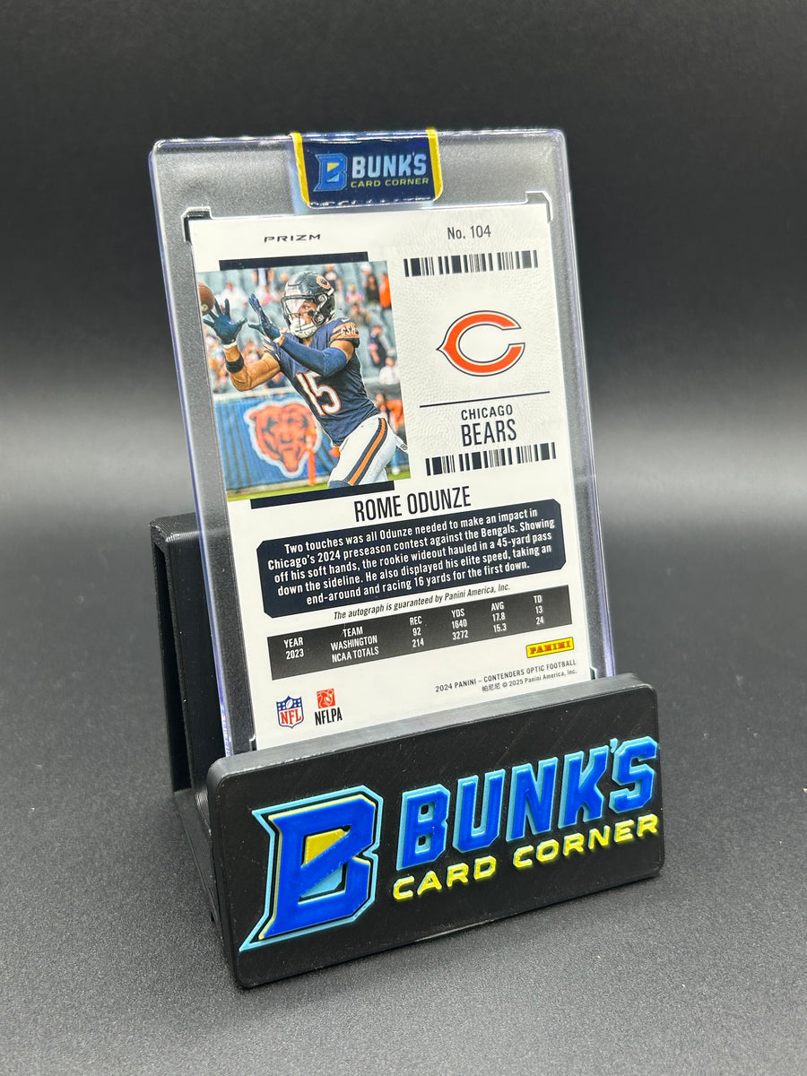 2024 Rome Odunze Panini Contenders Optic Rookie Ticket Holo Rc Auto