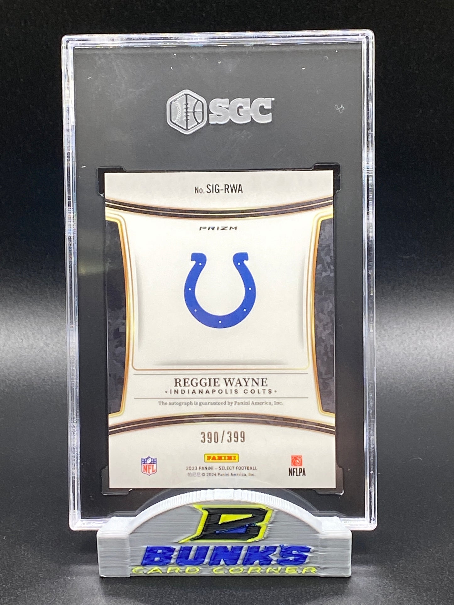 2023 Reggie Wayne AUTOGRAPHED SGC 10|10 (Box B7)