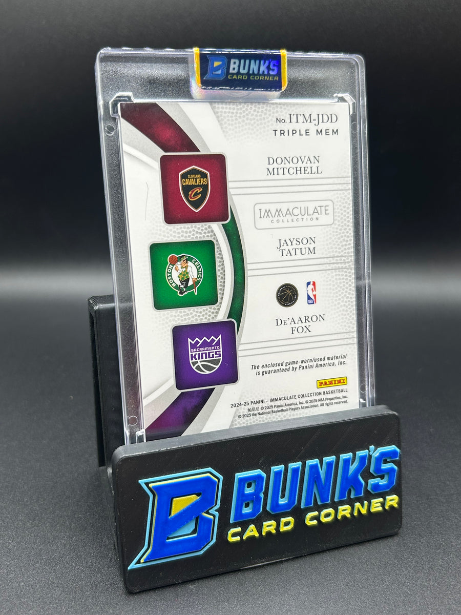 2024-25 Mitchell/Tatum/Fox Immaculate Game-Used Patches 86/99