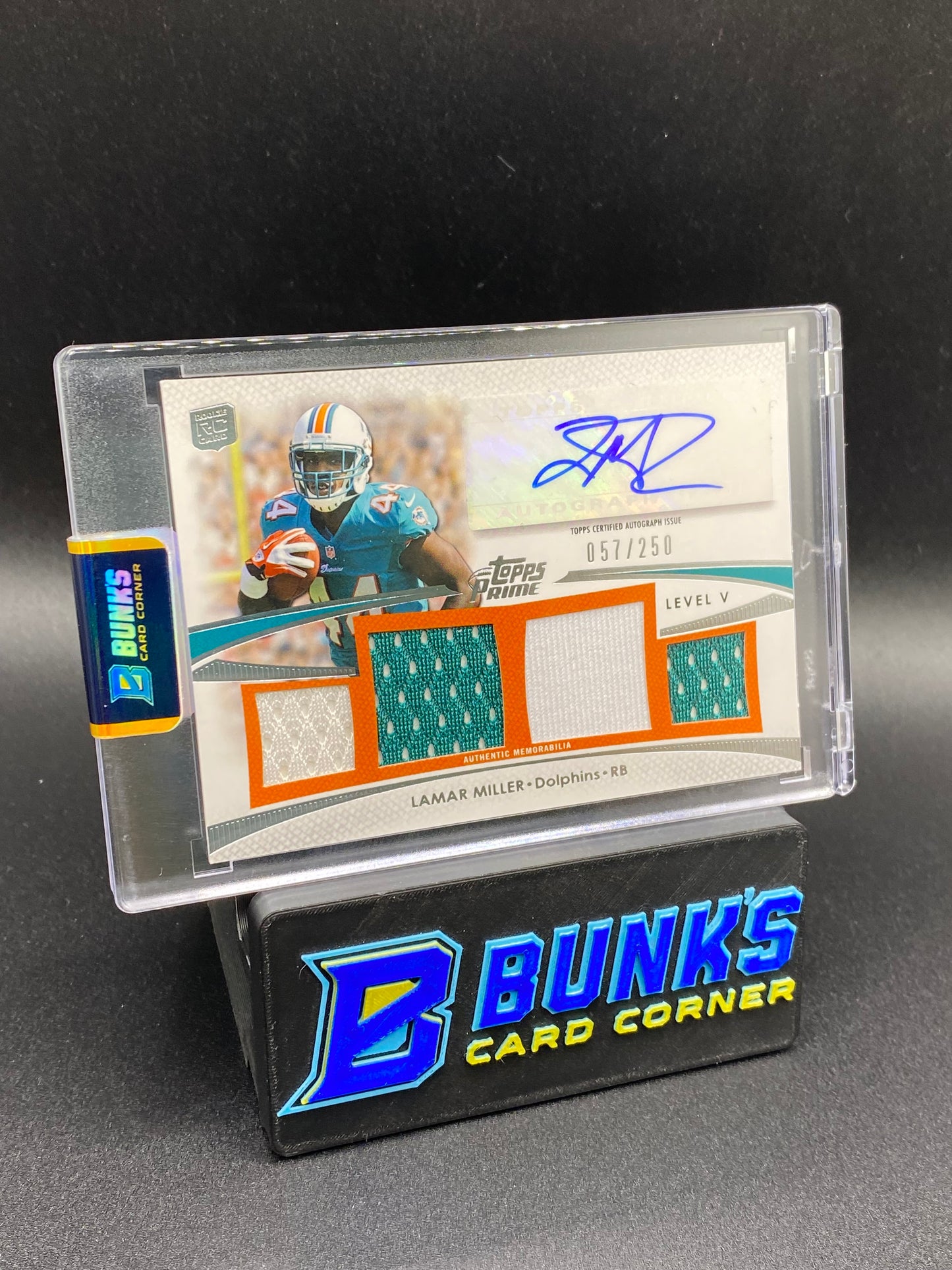 Lamar Miller Topps Prime Patches 57/250 Auto