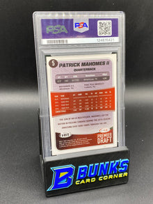 2017 Patrick MaHomes II Premier Draft PSA 9