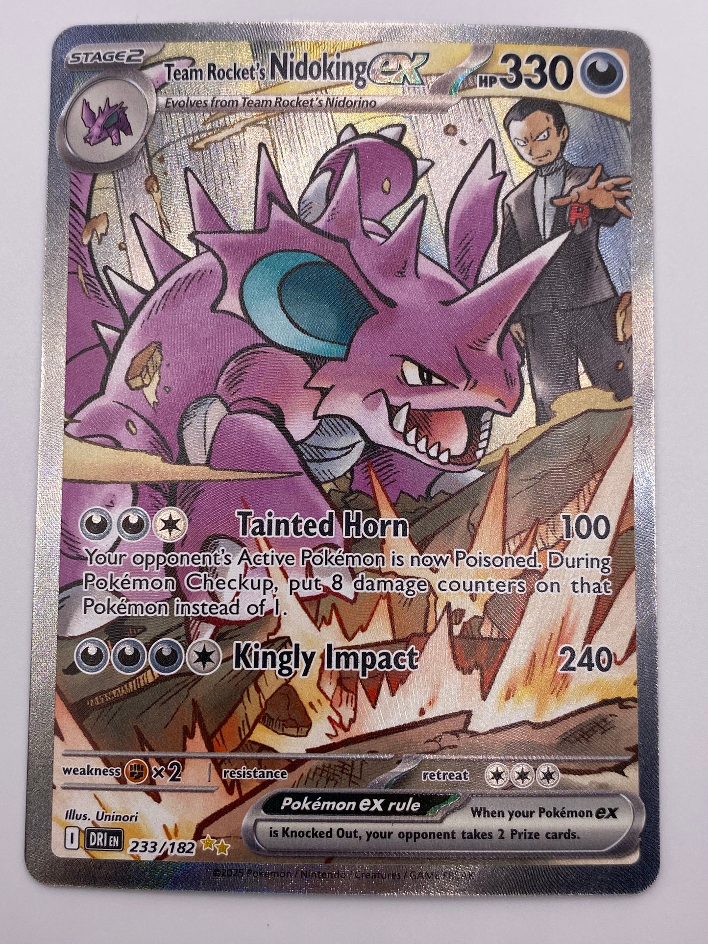 Team Rocket's Nidoking Ex SIR Destined Rivals NM