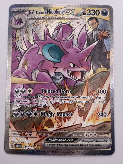 Team Rocket's Nidoking Ex SIR Destined Rivals NM
