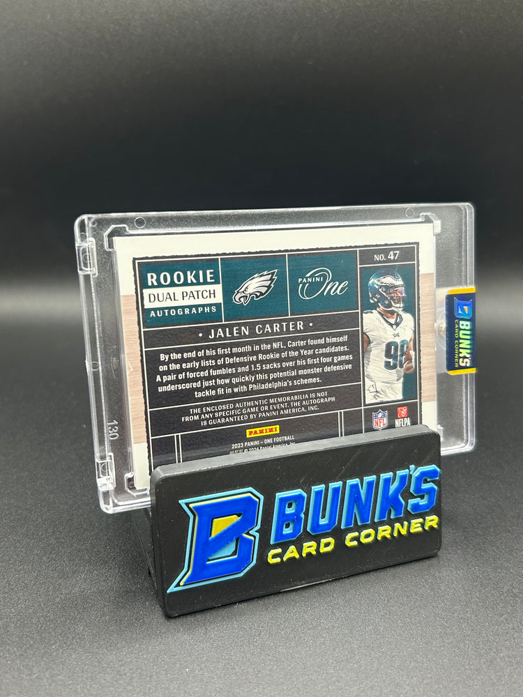 2023 Jalen Carter Panini One RPA Rc On-Card Auto 33/199