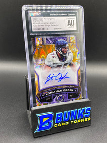 2024 Jonathon Ogden Gold Power Surge Ref. Auto CGC Auto 9