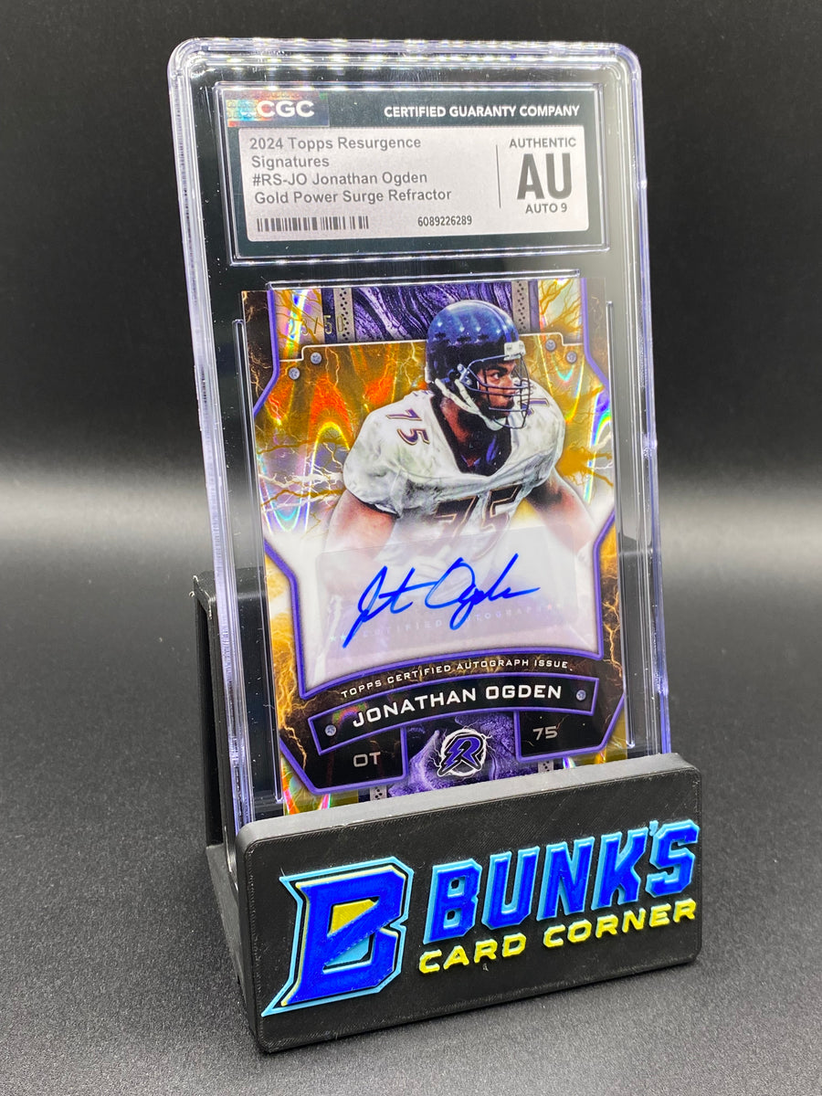 2024 Jonathon Ogden Gold Power Surge Ref. Auto CGC Auto 9