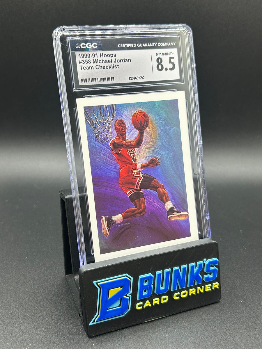 1990-91 Michael Jordan Hoops Team Checklist CGC 8.5